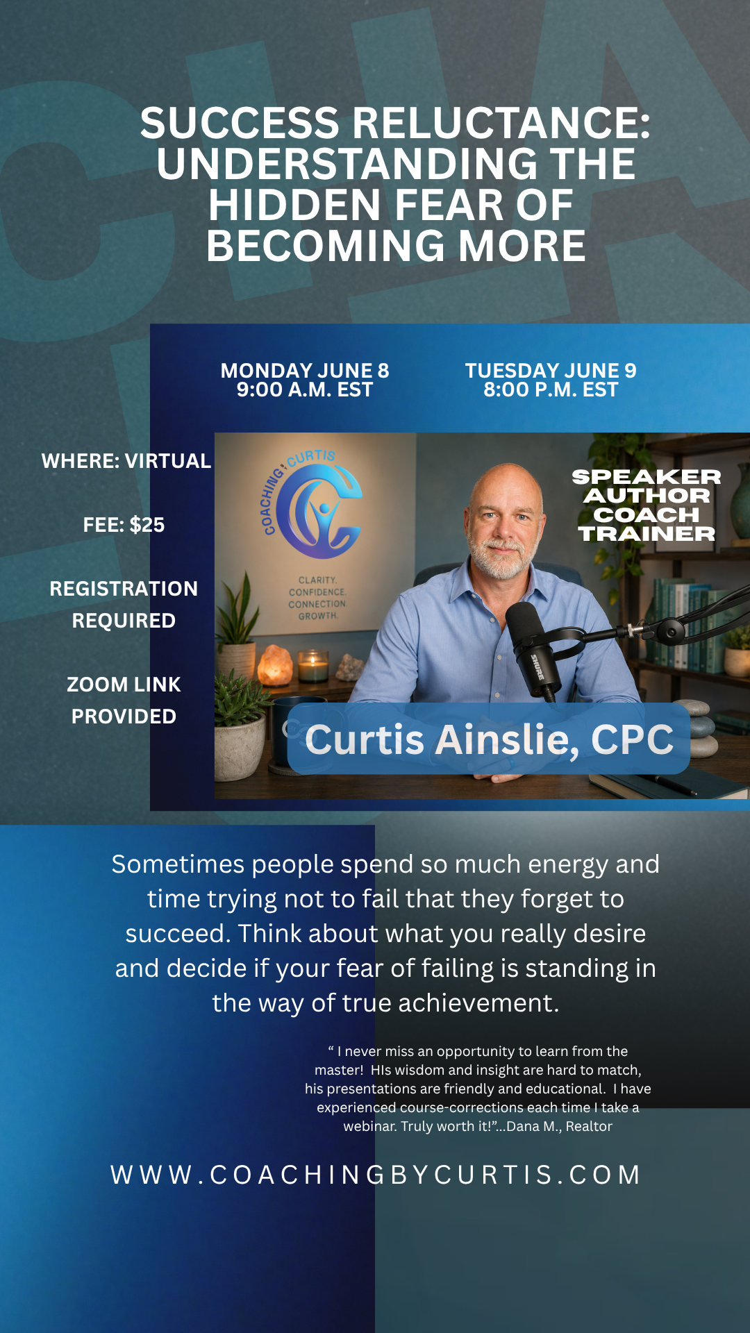 Success Reluctance Webinar Banner